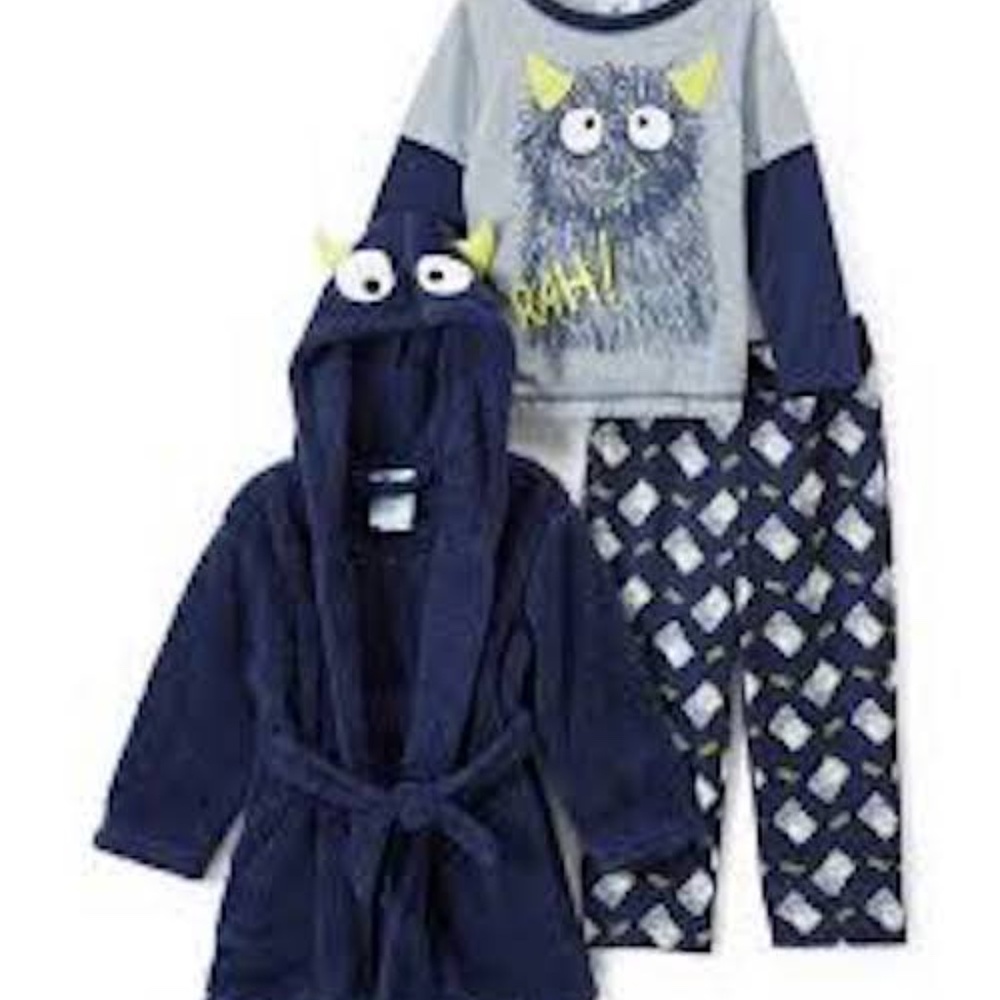BOYS PAJAMA'S SET WITH ROBE